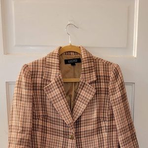 Kasper, orange and brown blazer, size medium